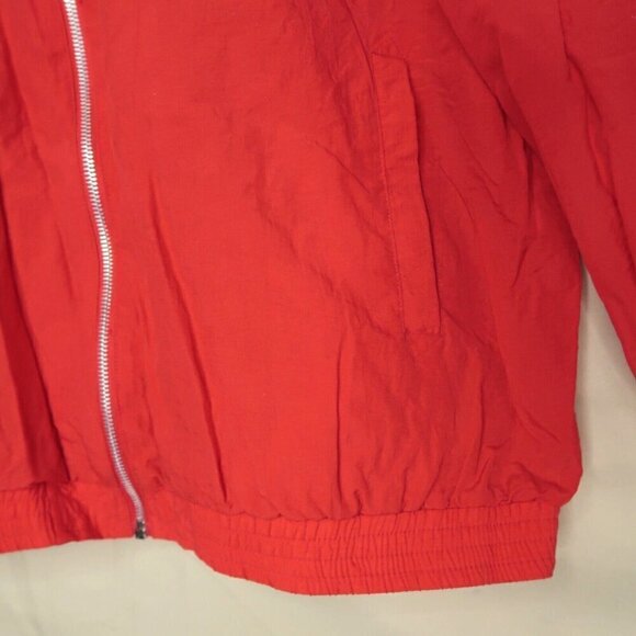 Vintage 80s Catalina Windbreaker Jacket Full Zip Red Nautical Women's Size XL - Picture 5 of 14